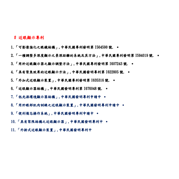 Near-eye display patent